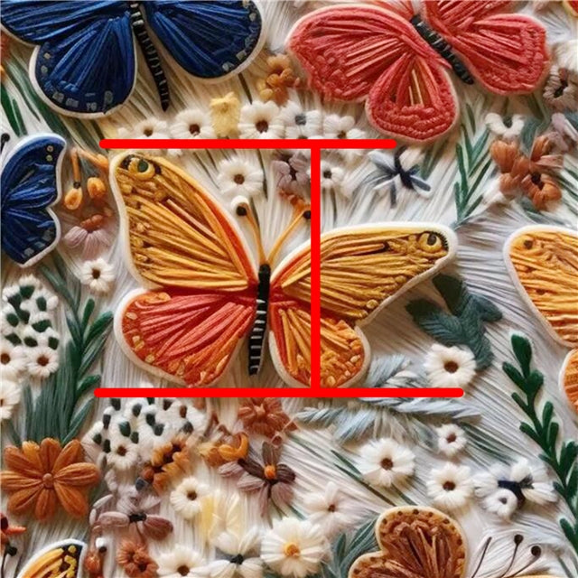 Fall Butterflies Smooth Printed Faux Leather Sheet