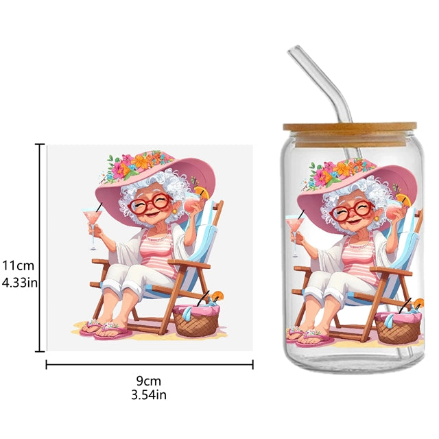 Granny UV DTF Cup Wrap – Easy Cup Wrap for Tumblers & Projects FeeFiFauxLeather