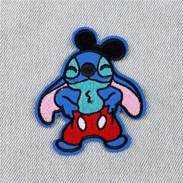 Blue Alien Embroidery Patch