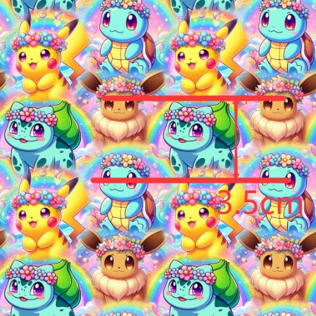 Pocket Monster Fabric – Textured Liverpool Fabric for Bows & Crafts FeeFiFauxLeather