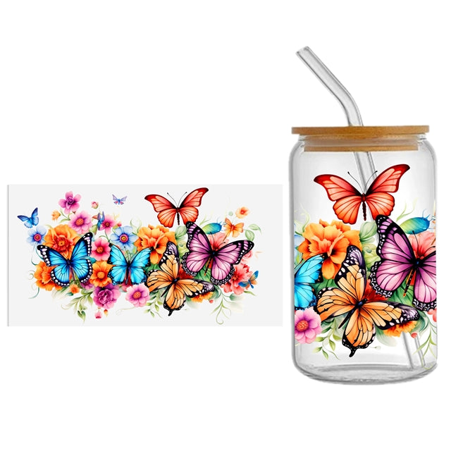 Butterfly UV DTF Cup Wrap – Easy Cup Wrap for Tumblers & Projects FeeFiFauxLeather