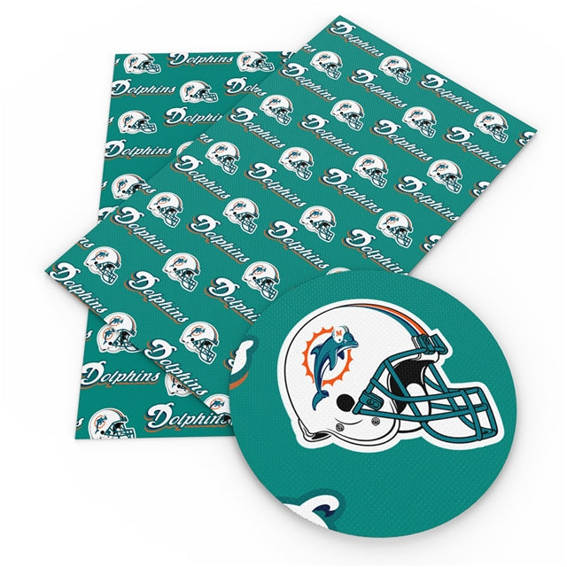 Dolphins Football Printed Liverpool/ Bullet Fabric