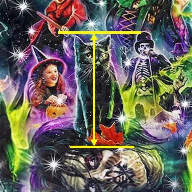 Hocus Pocus Halloween Printed Smooth Faux Leather Sheet FeeFiFauxLeather