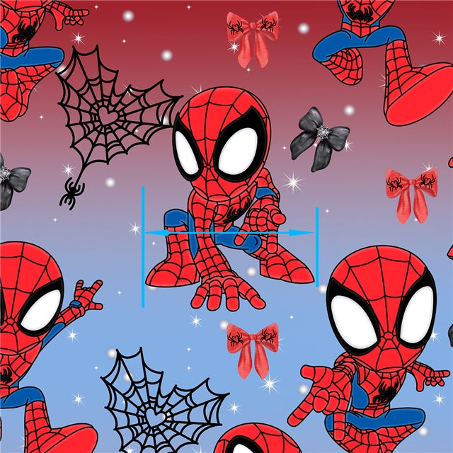 Spiderman Superhero Printed Fabric FeeFiFauxLeather