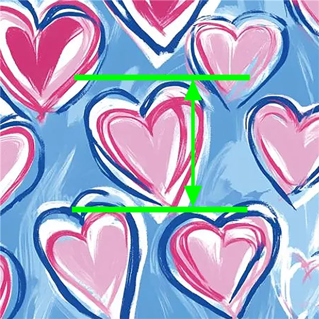 Hearts Printed Faux Leather Sheet FeeFiFauxLeather