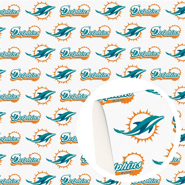 Dolphins Football Printed Liverpool/ Bullet Fabric