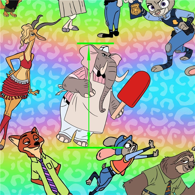 Zootopia Smooth Printed Faux Leather Sheet