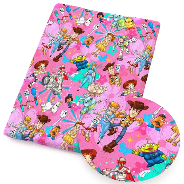 Toy Story Faux Leather Sheet – Cartoon Character Smooth Material for DIY Accessories FeeFiFauxLeather