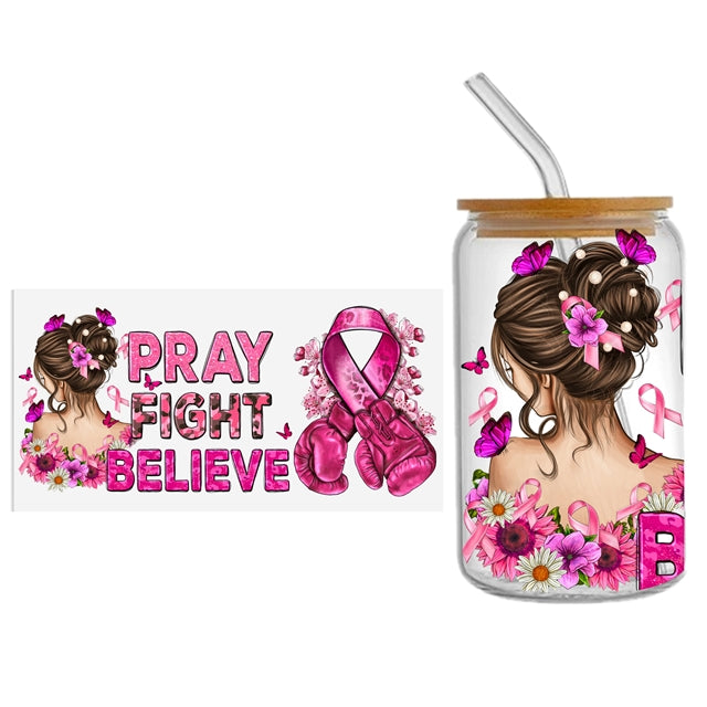 Breast Cancer Awareness UV DTF Wrap