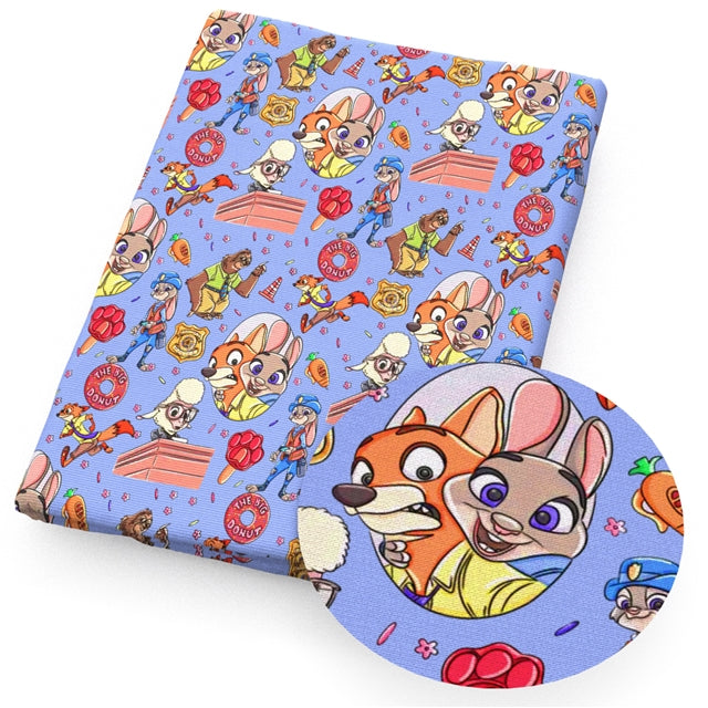 Zootopia Printed Faux Leather Sheet FeeFiFauxLeather