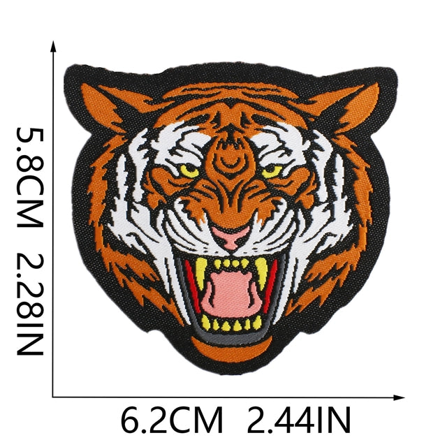 Tiger and Muscle Woman Embroidery Patch