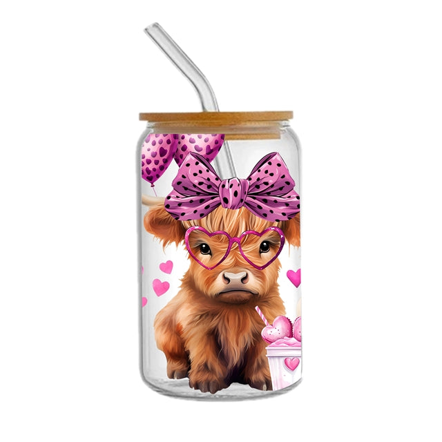 Cow UV DTF Cup Wrap – Decorative Animal Print Wrap for DIY Crafters FeeFiFauxLeather