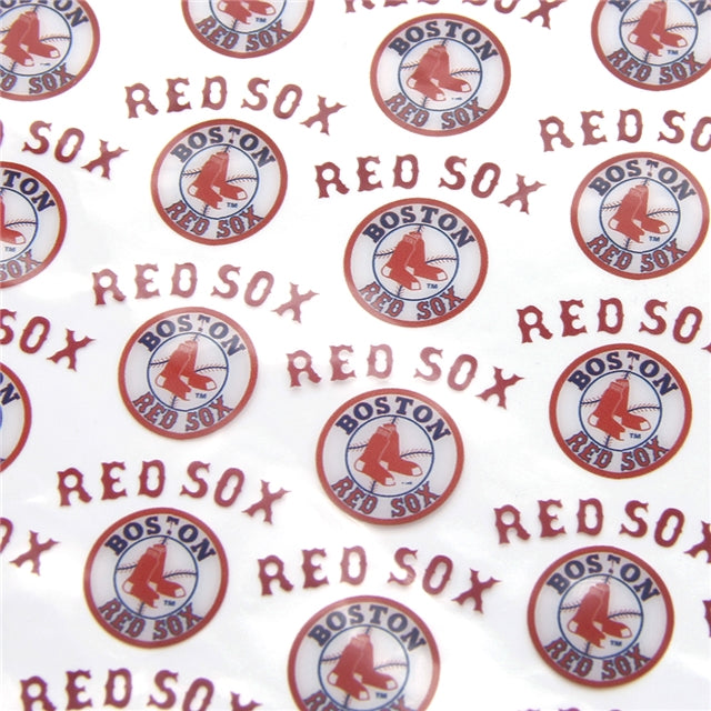Red Sox Printed See Through Transparent Sheet FeeFiFauxLeather