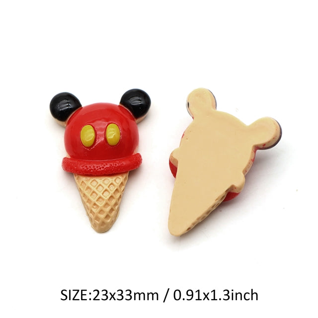 3-D Ice Cream Cones Acrylic Resin 5 piece set FeeFiFauxLeather