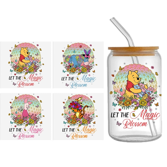 Pooh Bear UV DTF Cup Wrap – Decorative Wrap Design for Tumblers & Cups FeeFiFauxLeather