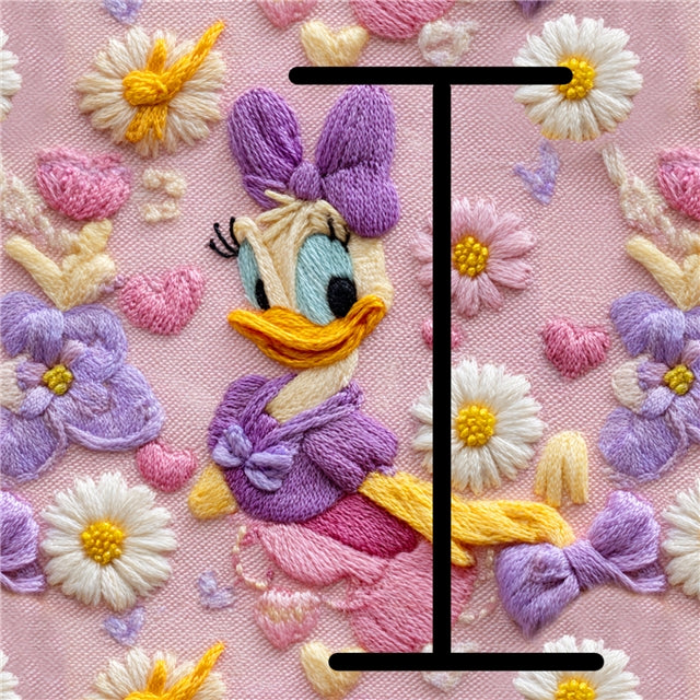 Daisy Duck Bullet Printed Fabric FeeFiFauxLeather