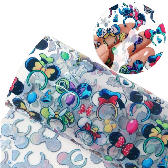 Mouse Ears Printed Faux Leather Sheet FeeFiFauxLeather