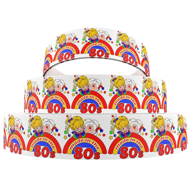 Rainbow Brite 1 Yard Printed Grosgrain Ribbon