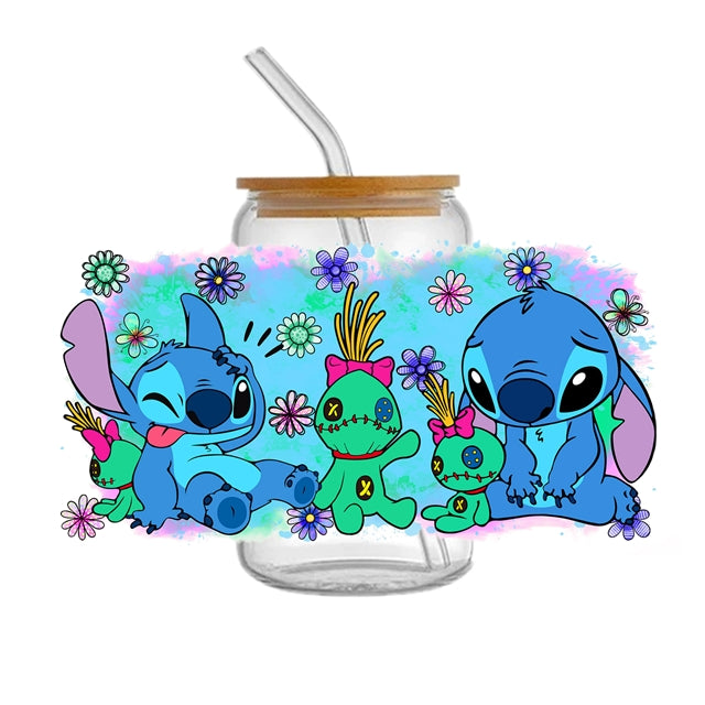 Blue Alien UV DTF Cup Wrap – Easy Cup Wrap for Tumblers & Projects FeeFiFauxLeather