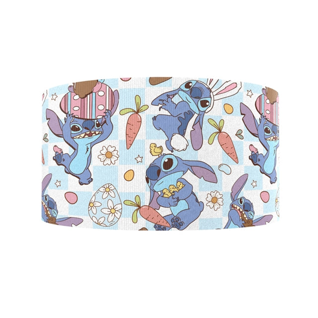 Blue Alien Easter 1 Yard Printed Grosgrain Ribbon