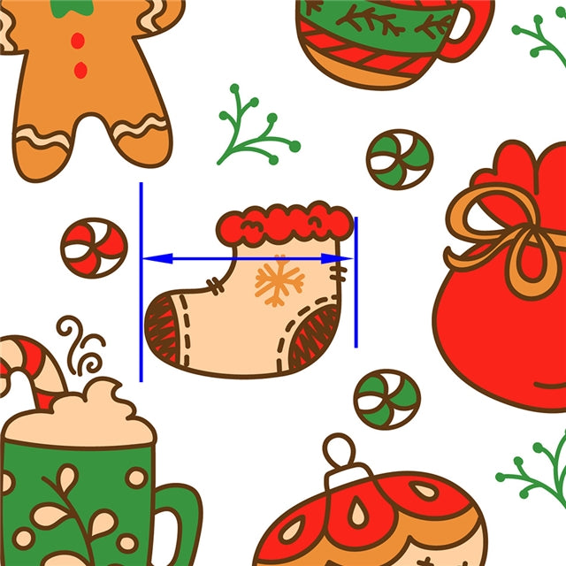 Christmas Pattern Printed Fabric FeeFiFauxLeather