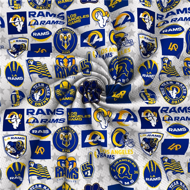 Rams Football Printed Fabric