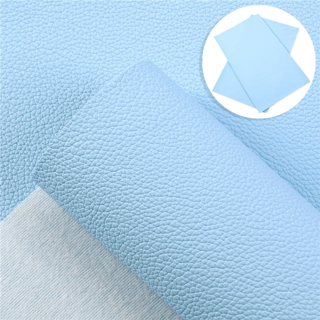 Solid Small Litchi Printed Faux Leather Sheet Litchi has a pebble like feel with bright colors