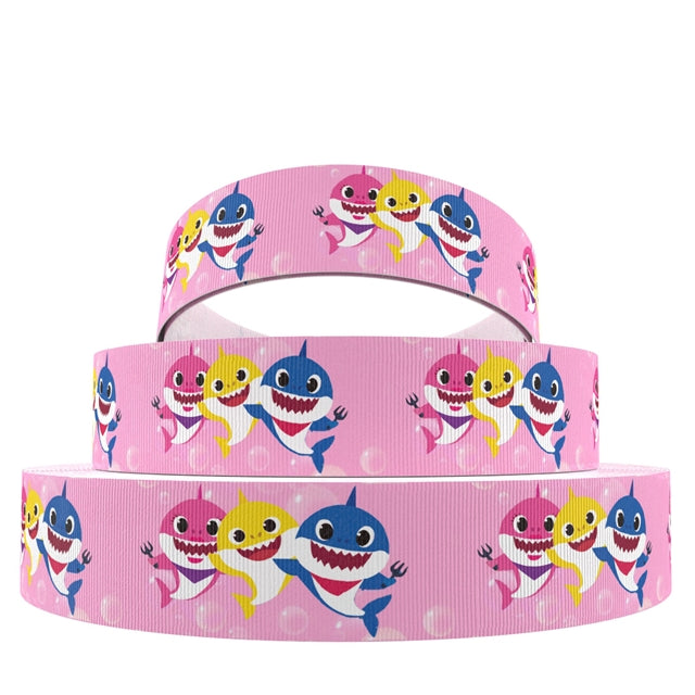 Baby Shark Ribbon 1 Yard Printed Grosgrain Ribbon 1 1/2 inch wide FeeFiFauxLeather