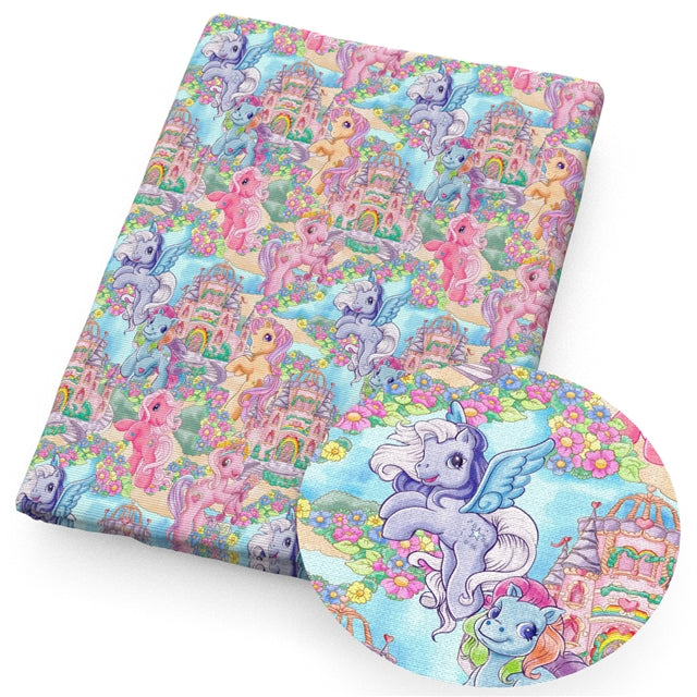 My Little Pony Faux Leather Sheet – Cartoon Character Smooth Material for DIY Accessories FeeFiFauxLeather