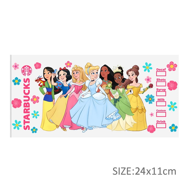 Princesses UV DTF Cup Wrap – Easy Cup Wrap for Tumblers & Projects FeeFiFauxLeather