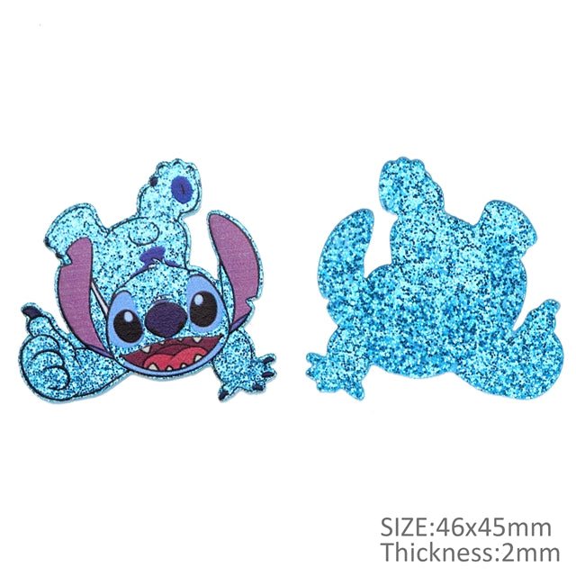 Blue Alien Glitter Resin 5 piece set FeeFiFauxLeather