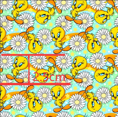 Bird Printed Faux Leather Sheet FeeFiFauxLeather
