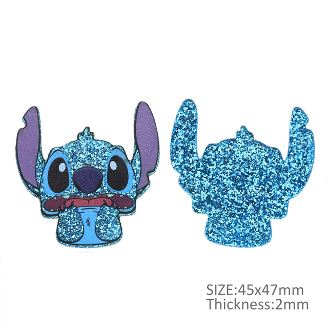 Blue Alien Glitter Resin 5 piece set FeeFiFauxLeather