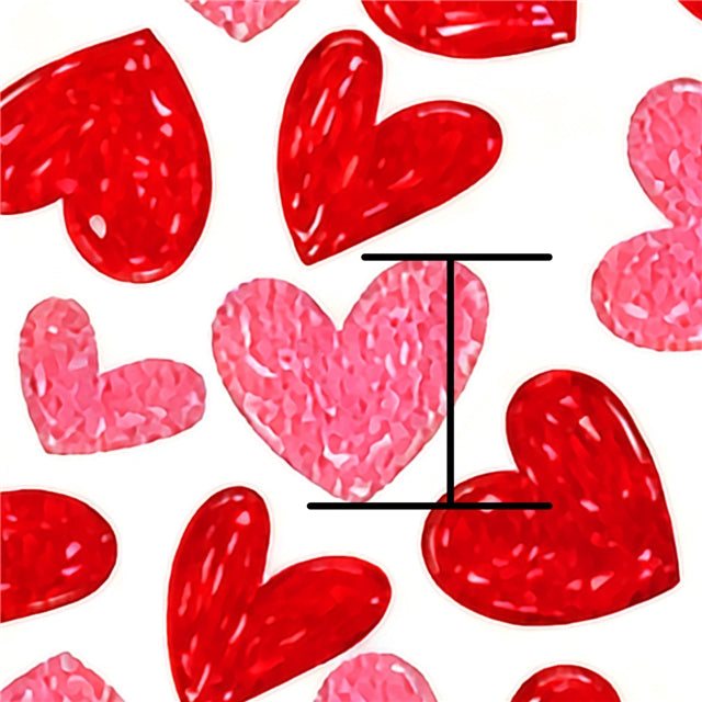 Valentine Hearts Printed Fabric