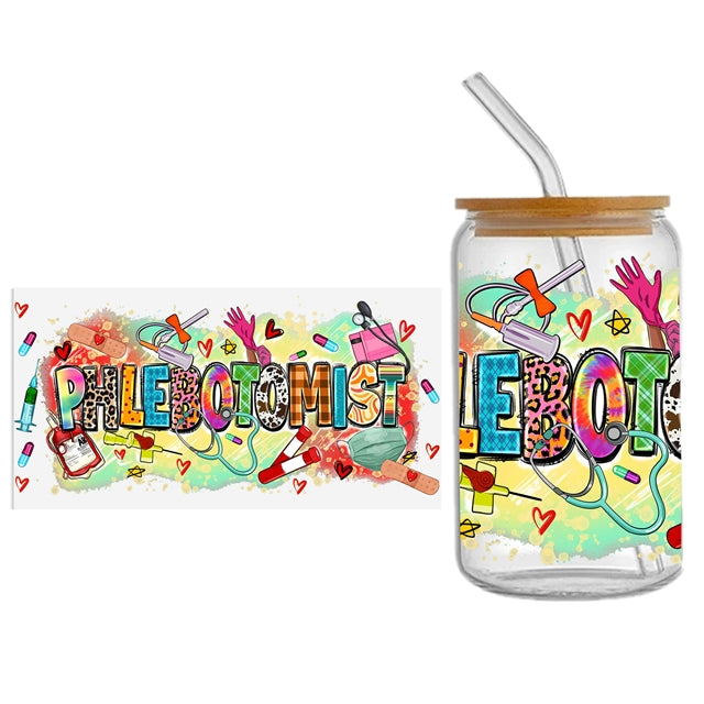 Nurse UV DTF Cup Wrap – Easy Cup Wrap for Tumblers & Projects FeeFiFauxLeather