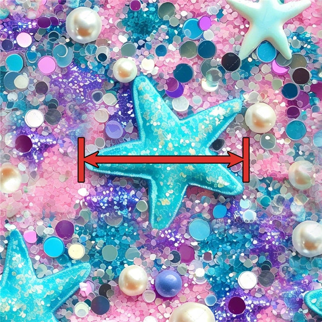 The Sea, Starfish Printed Faux Leather Sheet FeeFiFauxLeather