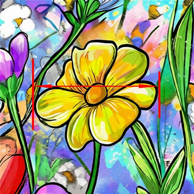 Flowers Printed Faux Leather Sheet FeeFiFauxLeather