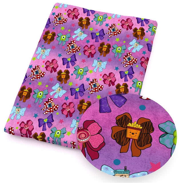 Characters Mouse Printed Faux Leather Sheet FeeFiFauxLeather