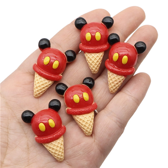 3-D Ice Cream Cones Acrylic Resin 5 piece set FeeFiFauxLeather