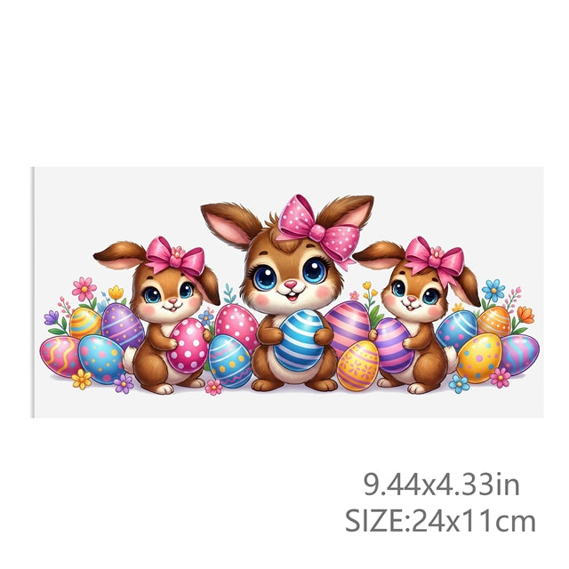 Bunny Easter UV DTF Cup Wrap – Easy Cup Wrap for Tumblers & Projects FeeFiFauxLeather
