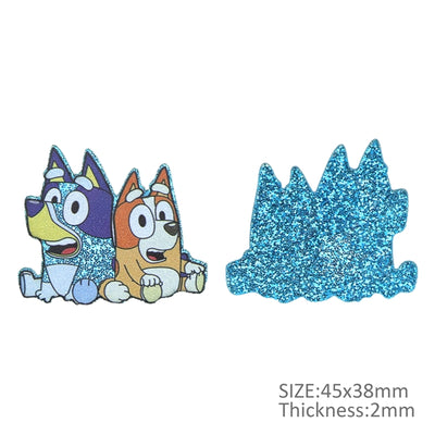 Bluey Chunky Glitter Planar Resin 5 piece set