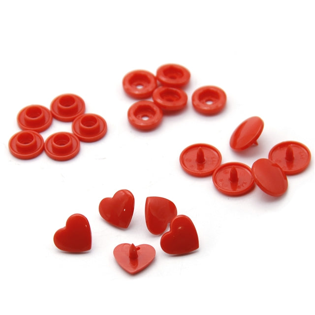 10 Pack Heart Snap Buttons – Solid Color Snaps for Faux Leather Wallets, Purses, AirPod Holders & DIY Crafts (Copy) FeeFiFauxLeather