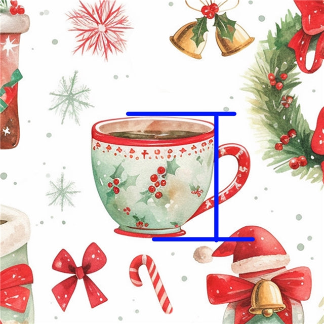 Gingerbread Christmas Bullet Printed Fabric FeeFiFauxLeather