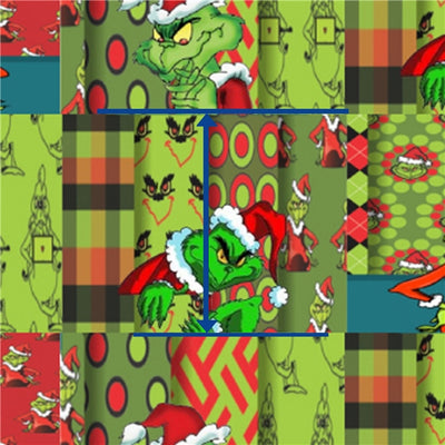 The Grinch Christmas Print Bullet Textured Liverpool Fabric