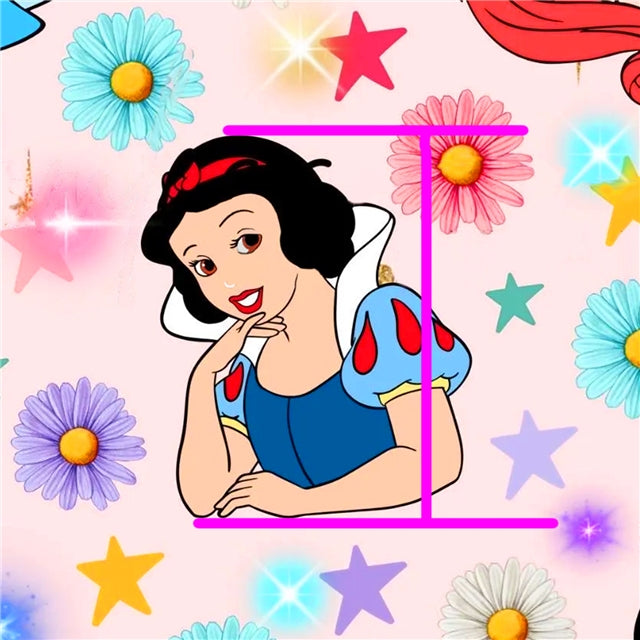 Princesses Bullet Printed Fabric FeeFiFauxLeather