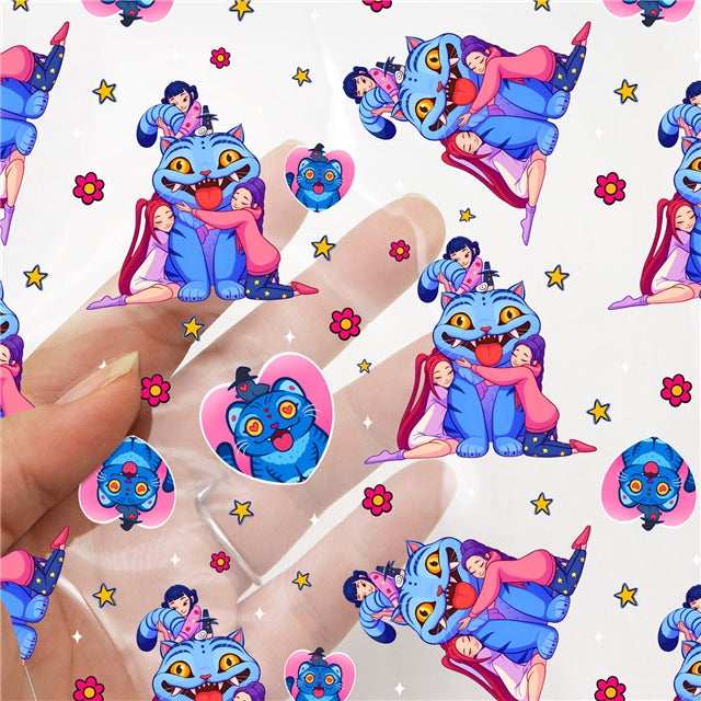 K-Pop Huntrx Printed Faux Leather Sheet FeeFiFauxLeather