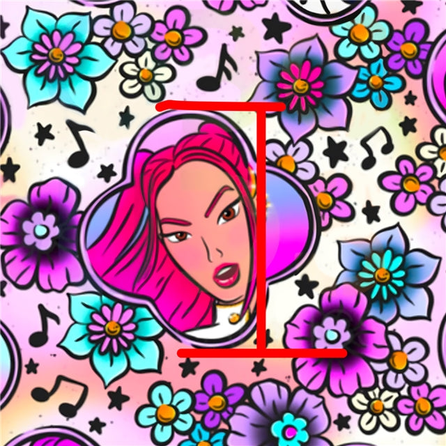 K-Pop Huntrix Printed Fabric FeeFiFauxLeather