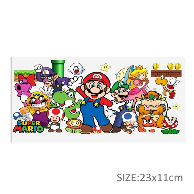 Super Mario UV DTF Glass Can Wrap for 16 oz Libbey Glass, Permanent and Ready to Apply, UV dtf Cup Wrap ready to ship, Glass Can Wrap
