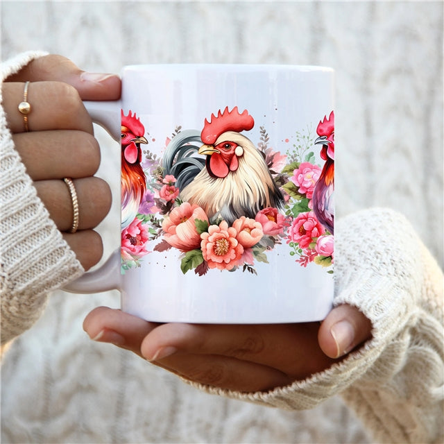 Chickens UV DTF Cup Wrap – Easy Cup Wrap for Tumblers & Projects FeeFiFauxLeather