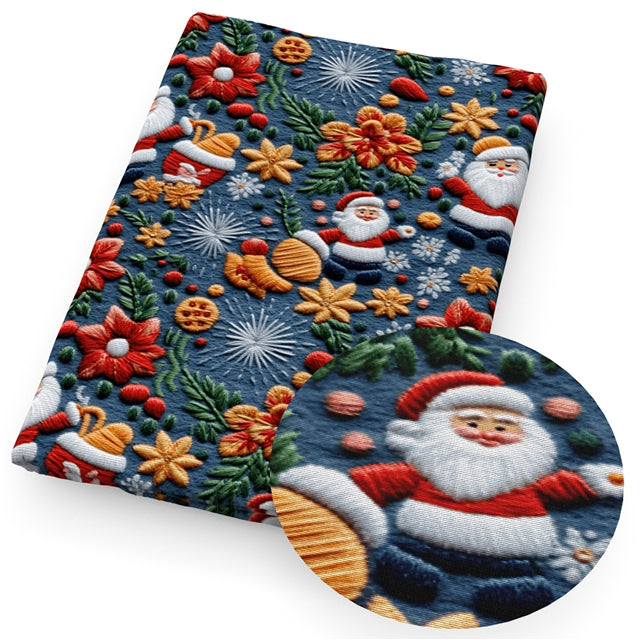 Santa Litchi Printed Faux Leather Sheet Litchi has a pebble like feel with bright colors